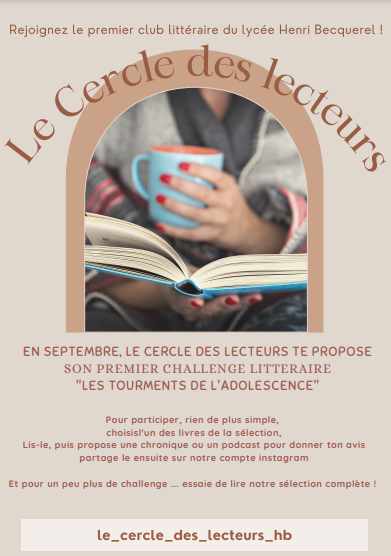 Rejoignez le premier club littéraire du lycée Henri Becquerel !